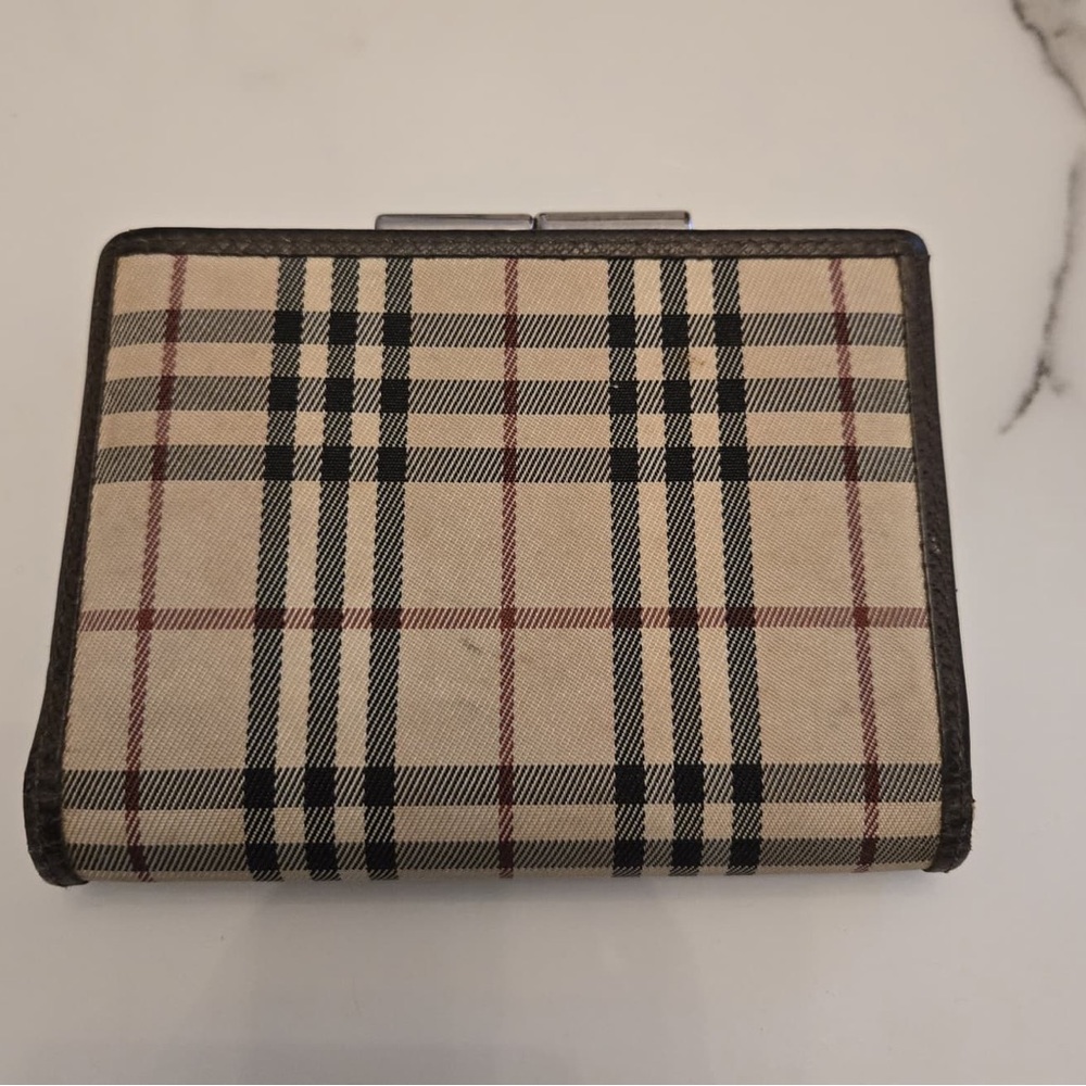 Burberry Checkered kiss lock Wallet in Beige and Brown nova check Pristine Condt - Picture 2 of 11